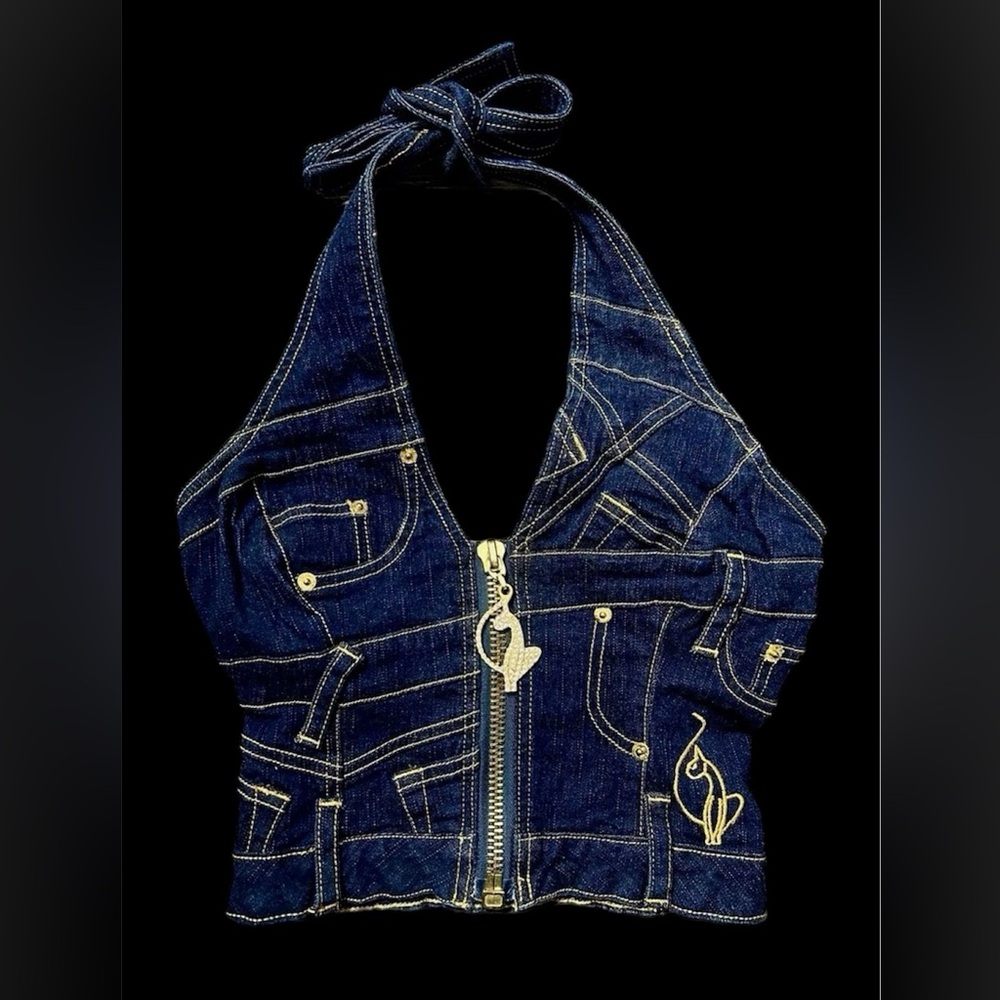 Baby phat denim halter top